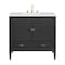 James Martin Vanities 36'' Vanity, Carbon Oak w/ 3 CM White Zeus Quartz Top 485-V36-CBO-3WZ - alternate 1